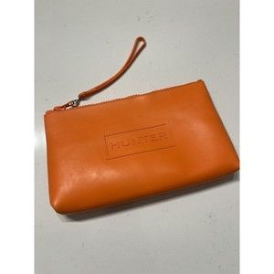 L5 Hunter For Target Matte Orange Large Pouch Wristlet Bag Rubber Zippered Bag
